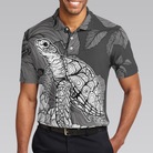 Hibiscus Turtle Shirt For Men Polo Shirt, Sea Turtle Polo Shirt For Men, Hibiscus Floral Shirt Design