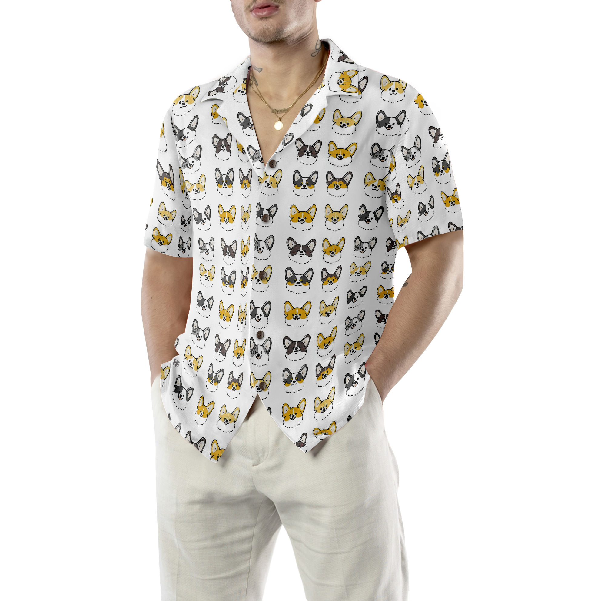 Corgis In Different Colors Corgi Hawaiian Shirt, Best Dog Shirt For Men And Women