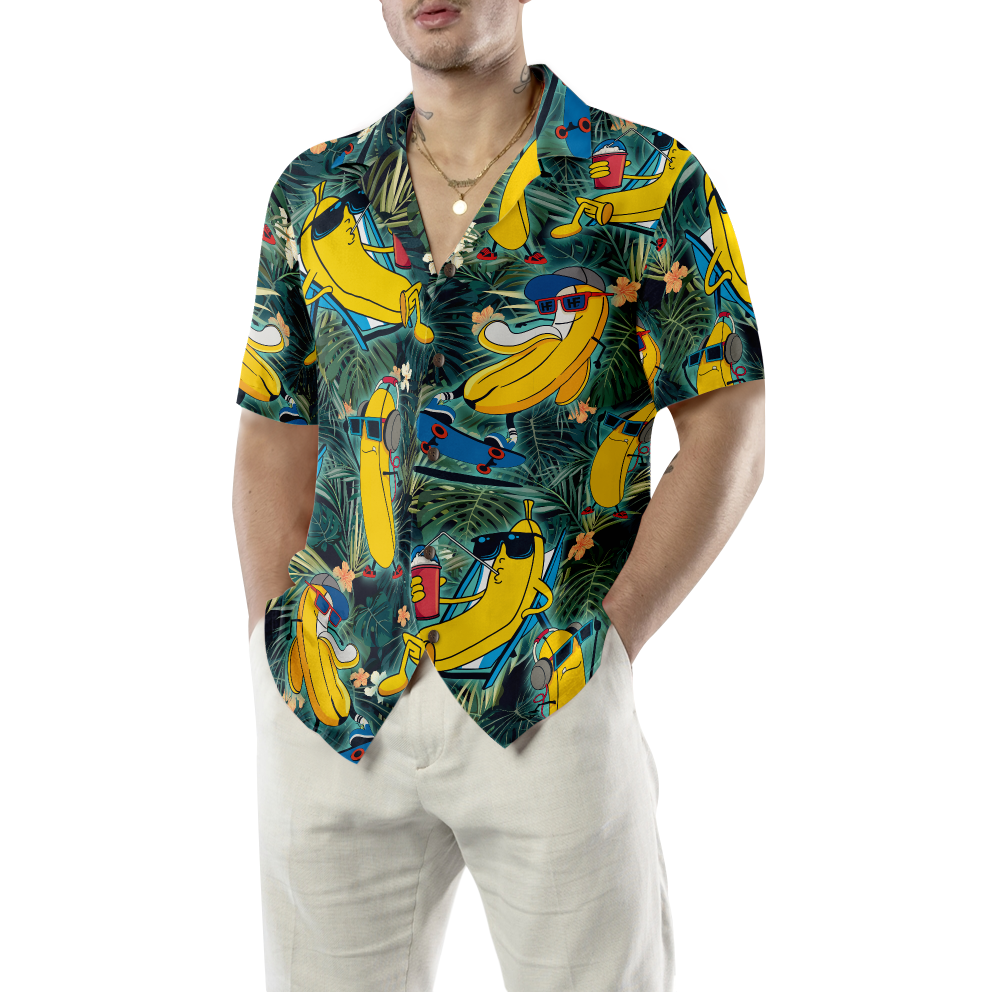 Funny Chill Tropical Banana Hawaiian Shirt