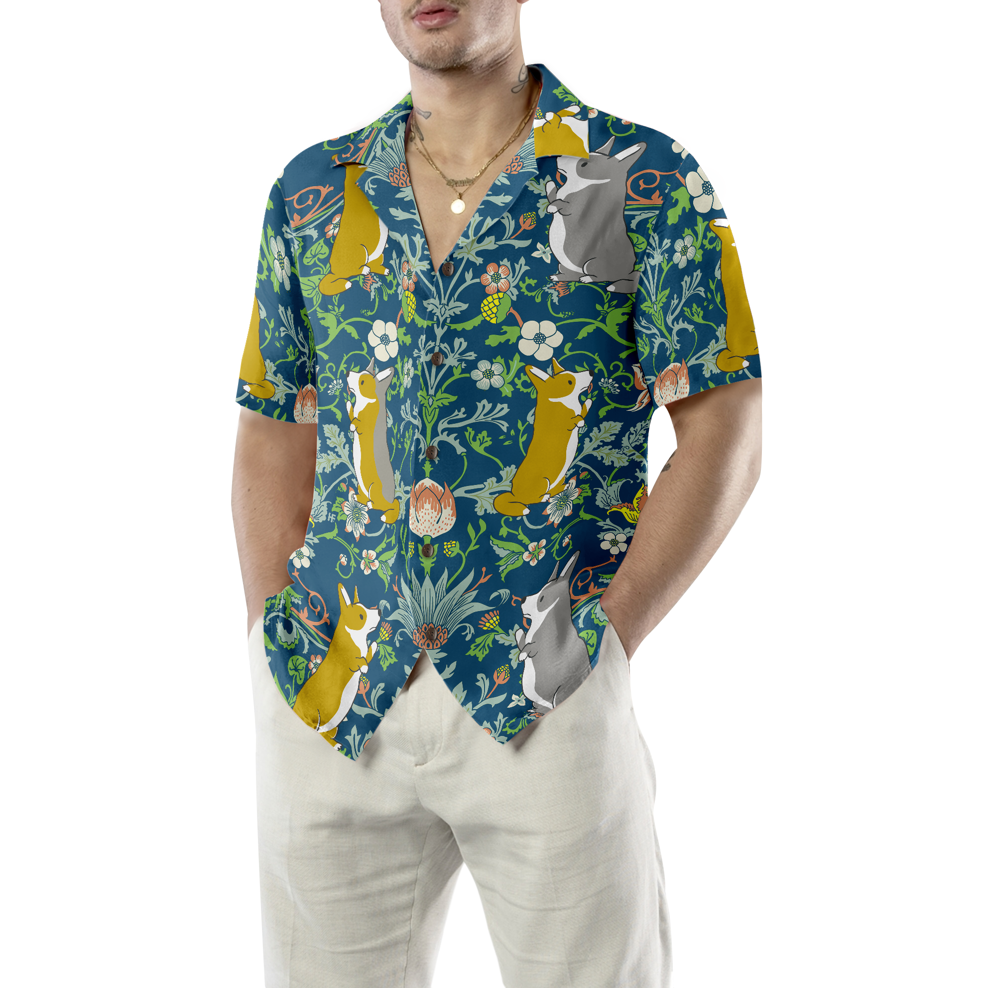 Corgi In The Magical Forest Corgi Hawaiian Shirt, Best Dog Shirt For Men And Women