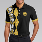 All Men Are Created Equal Then A Few Become A Golfer Polo Shirt, Black And Yellow Skull Golf Shirt For Men