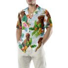 Tropical Flower With Poodle Hawaiian Shirt