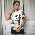 Watch Me Slay These Holes Panther Skin Pattern Short Sleeve Women Polo Shirt