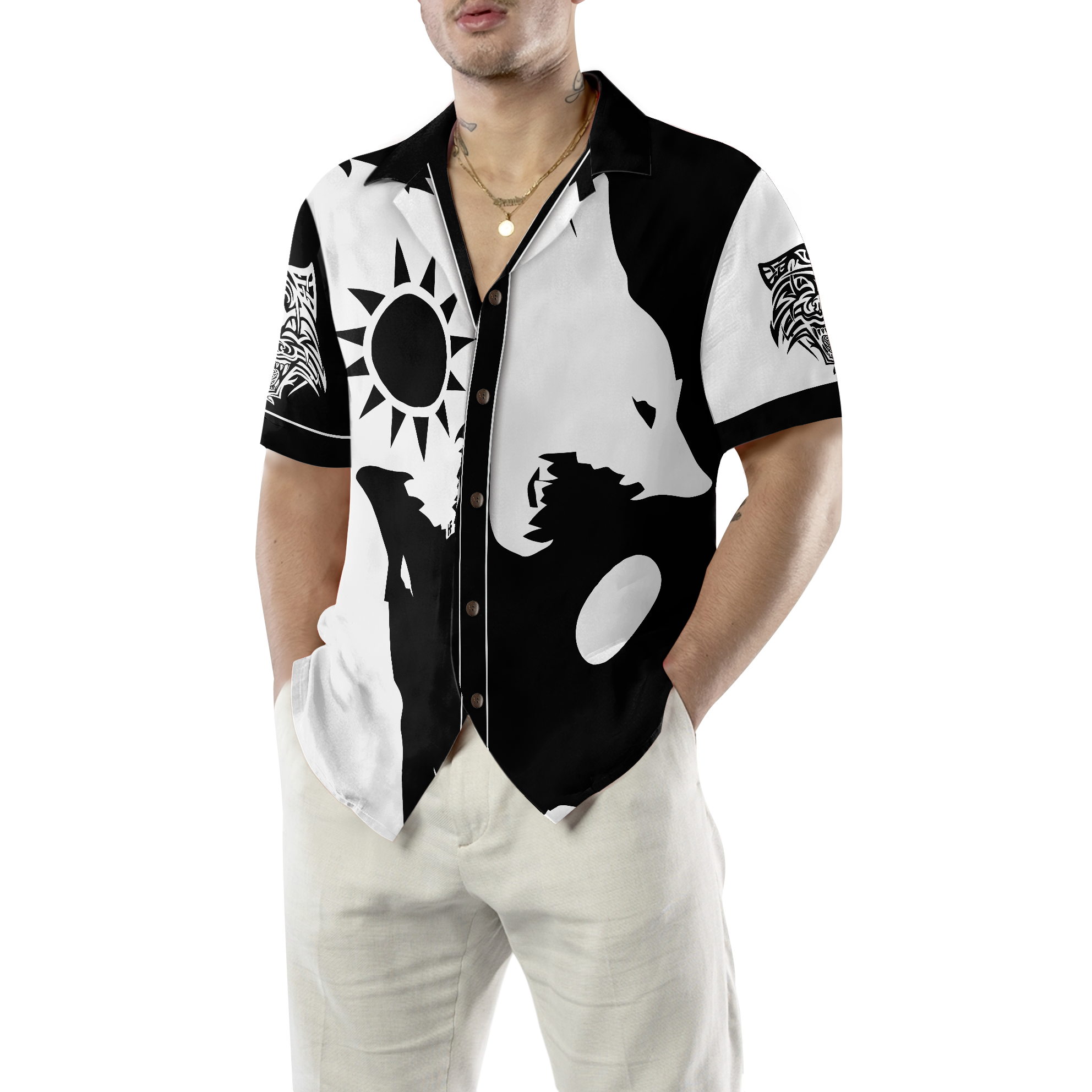 Day And Night Wolves Hawaiian Shirt
