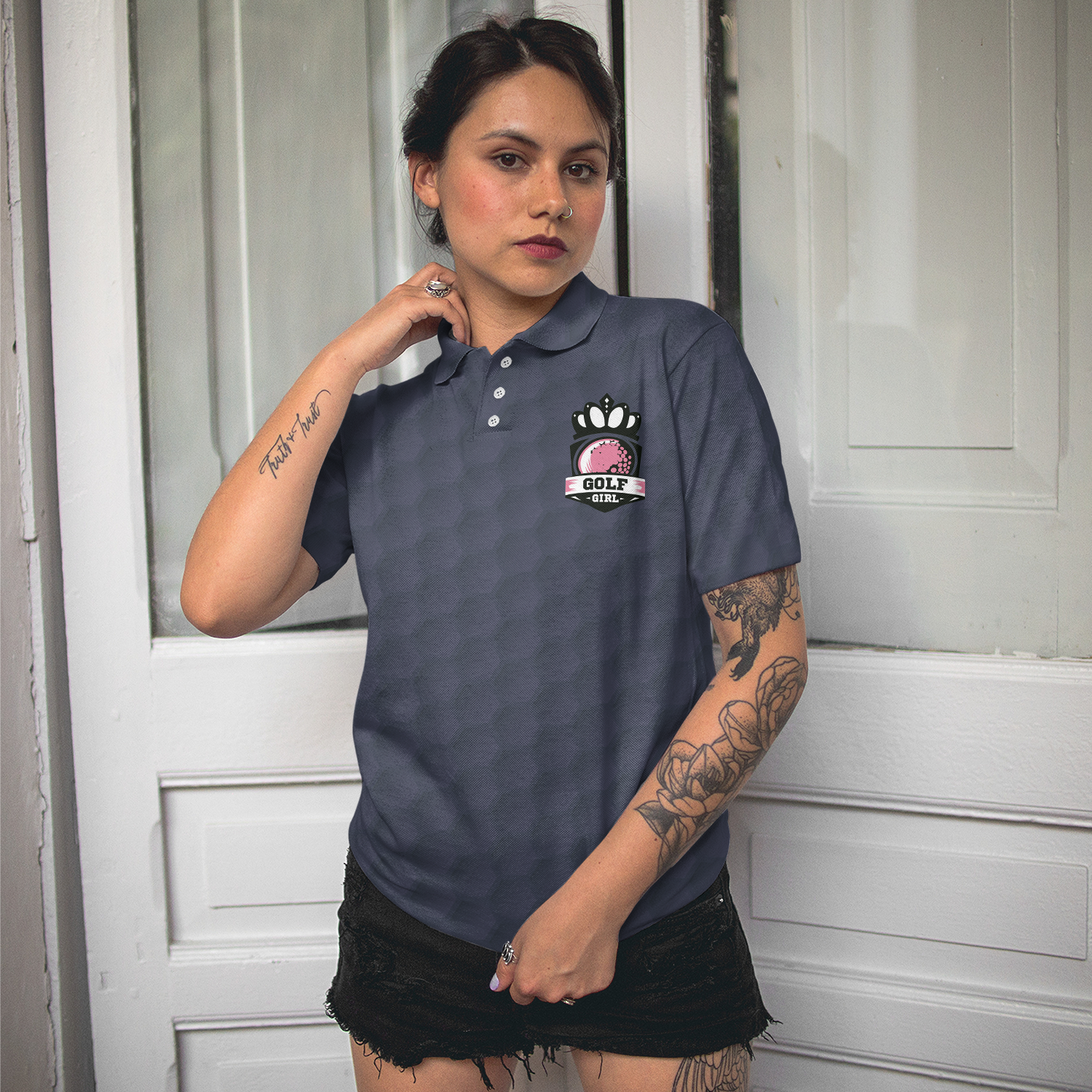 It Takes A Lot Of Balls To Golf Like I Do Golf Short Sleeve Women Polo Shirt