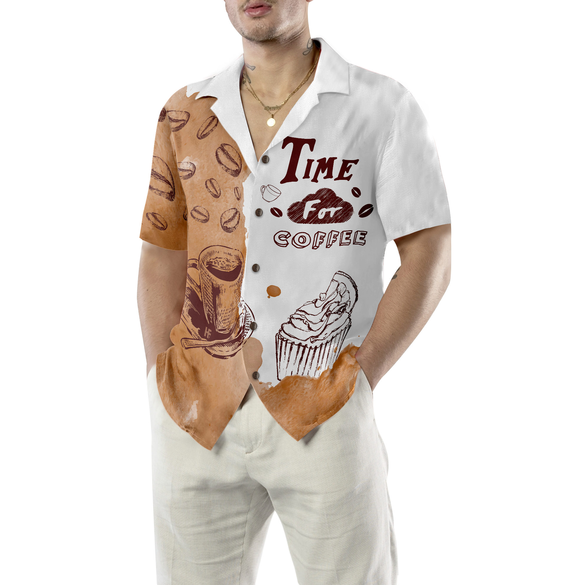 Time For Coffee Hawaiian Shirt