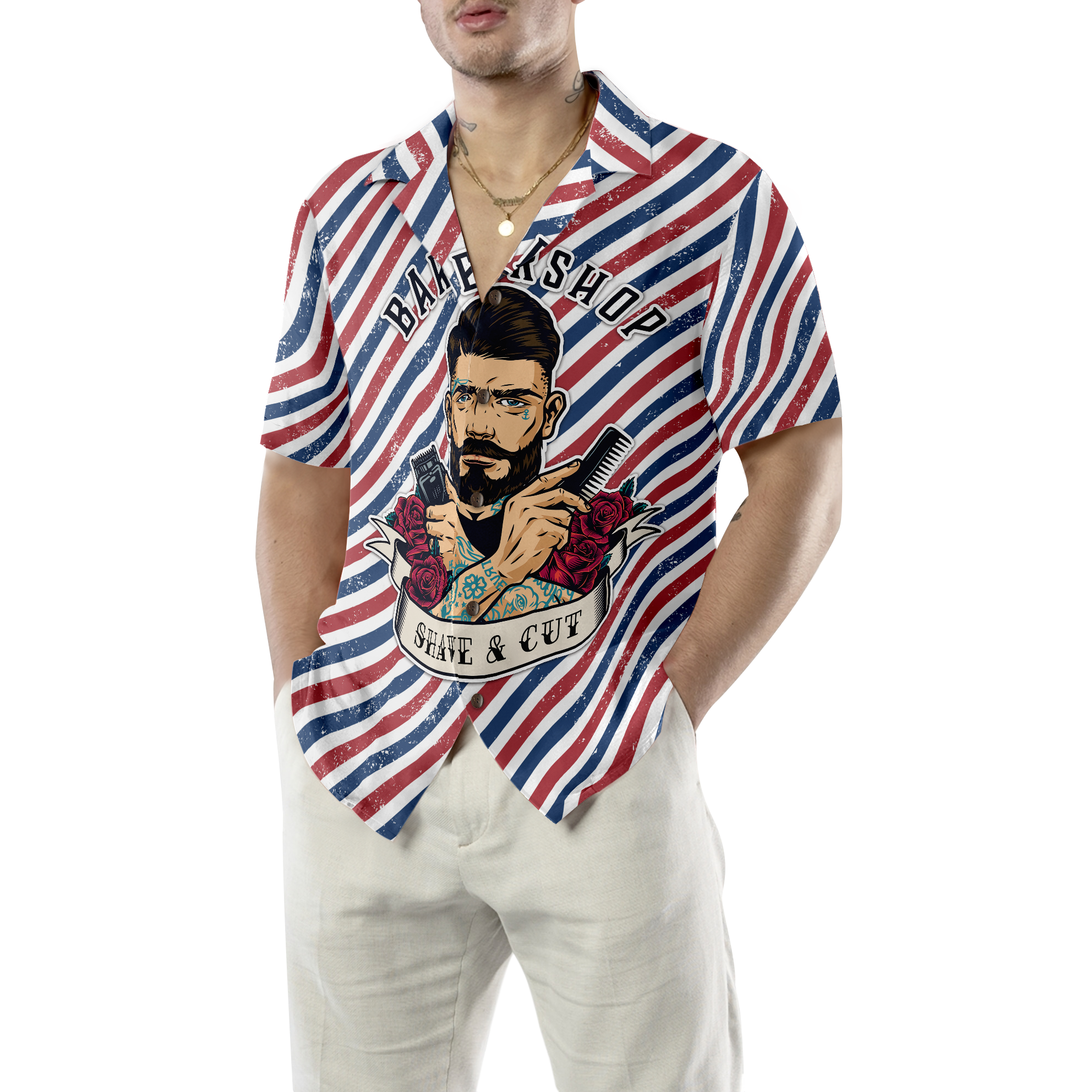 Barbershop Shave & Cut Hawaiian Shirt