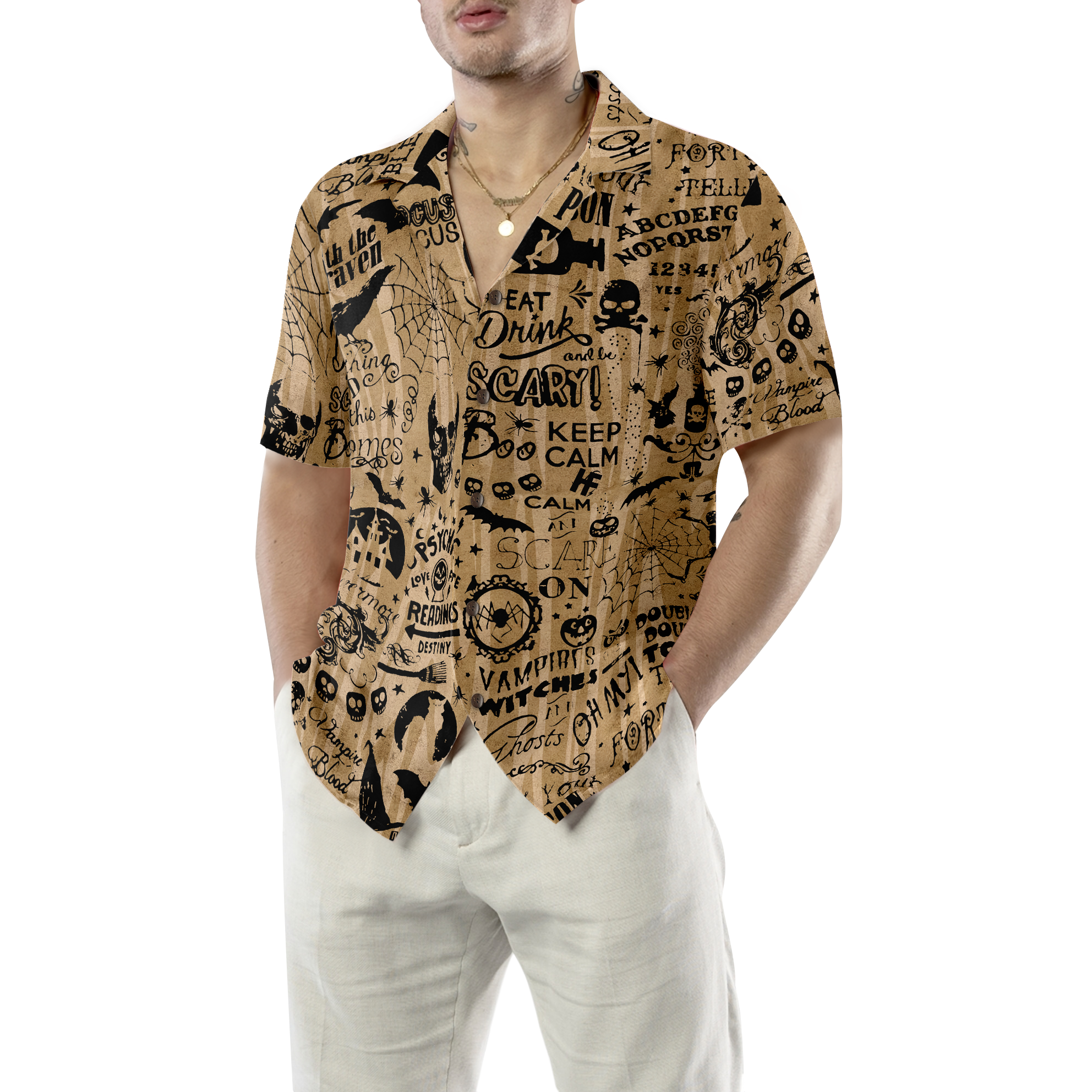 Halloween Ouija Shirt For Men Hawaiian Shirt