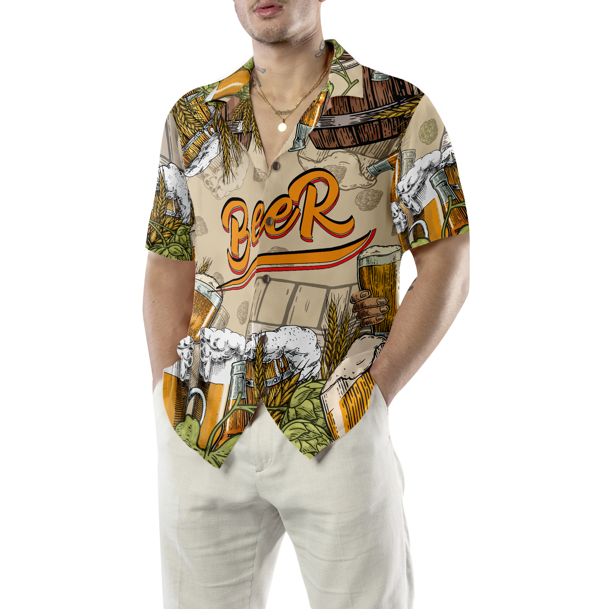 Drinking Beer Hawaiian Shirt