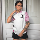 Golf Girls Are Cooler Leopard Pattern Short Sleeve Women Polo Shirt, Pink Argyle Pattern Golf Shirt For Ladies