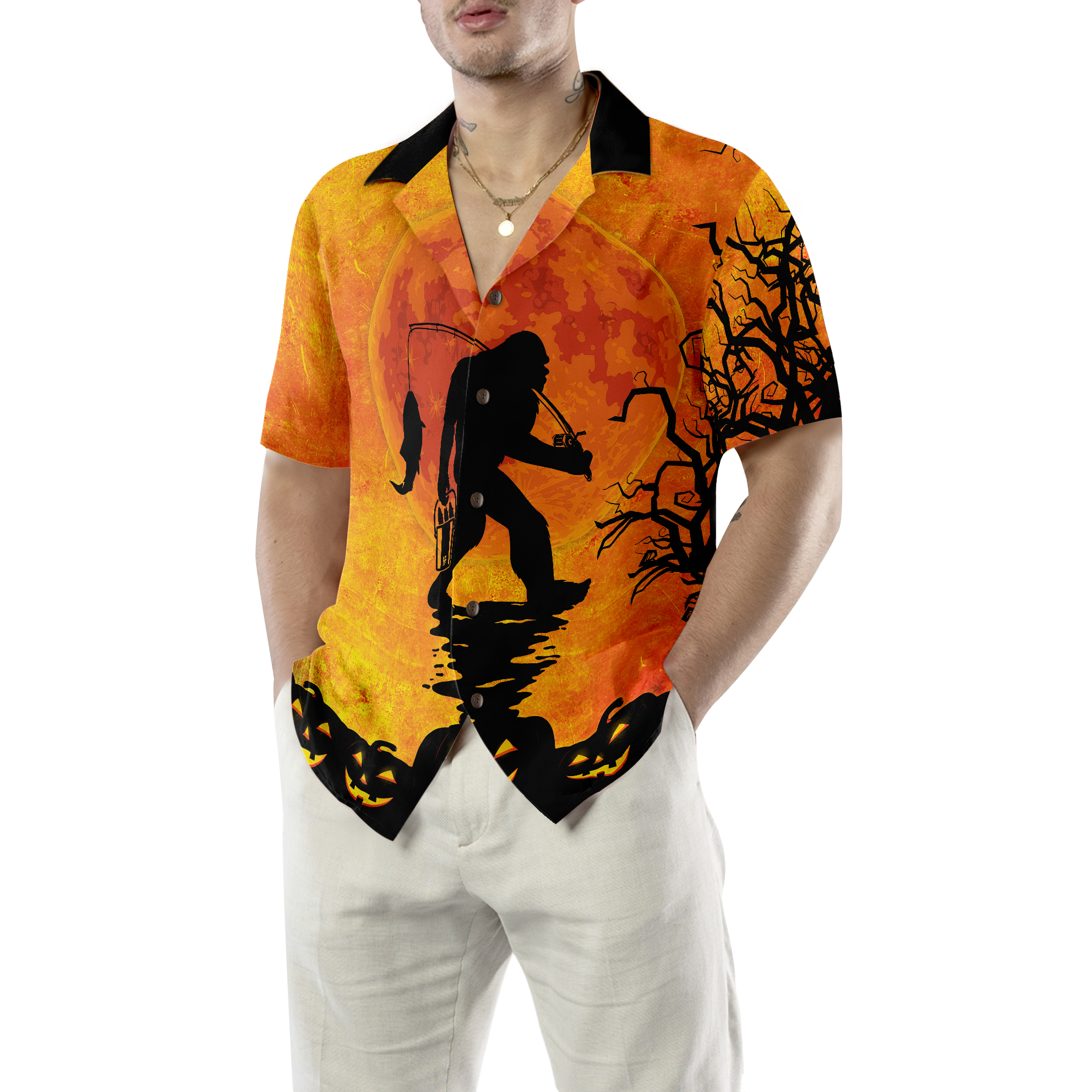 Big Foot Has Been Ready For Halloween Hawaiian Shirt, Unique Halloween Shirt For Men And Women