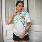 Elegant Golf Girl In Light Green Golf Short Sleeve Women Polo Shirt, Colorful Golf Shirt For Ladies