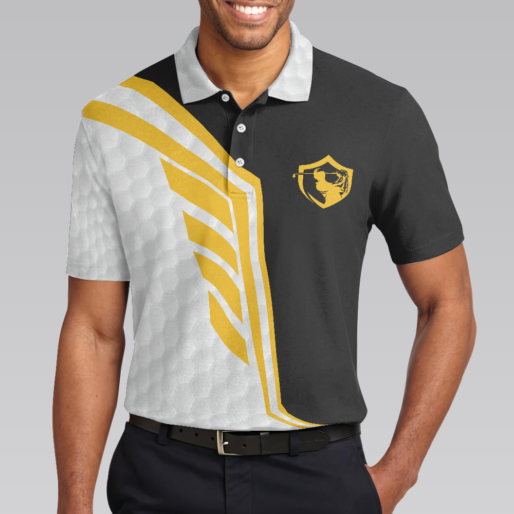 I Ain't Perfect But I Can Still Play Golf Polo Shirt, Black And White Golfing Shirt For Men, Golf Gift