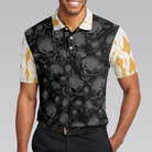 Golf & Beer That Is Why I Am Here Skull V4 Polo Shirt, Cool Drinking Golf Shirt Design For Beer Lovers