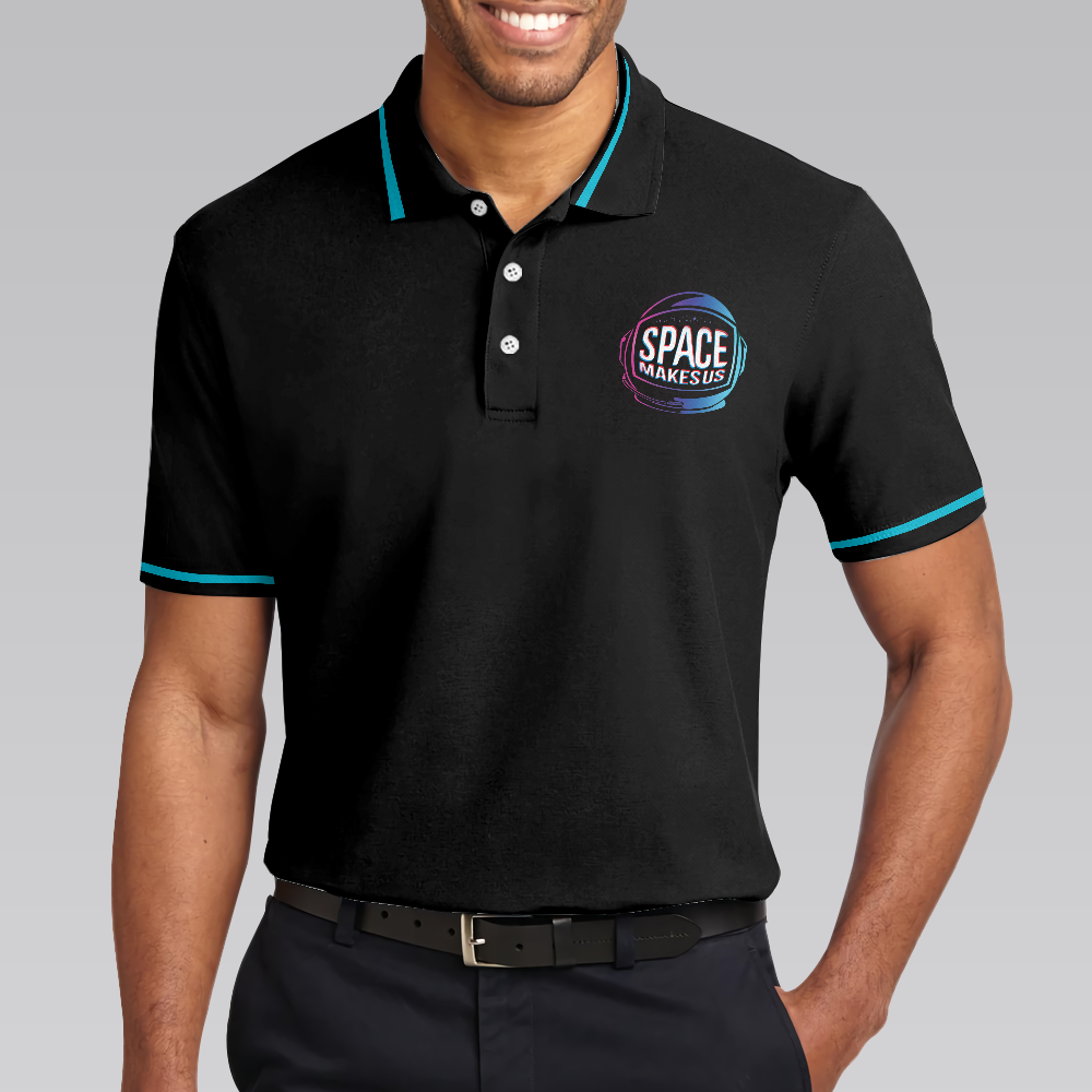 Once You Go Black Never Go Back Astronaut Polo Shirt, Astronaut Shirt For Men