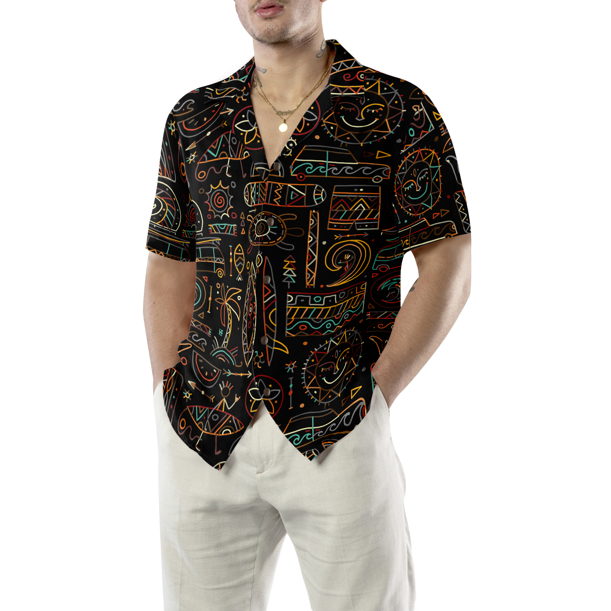 Surfing Seamless Pattern Hawaiian Shirt