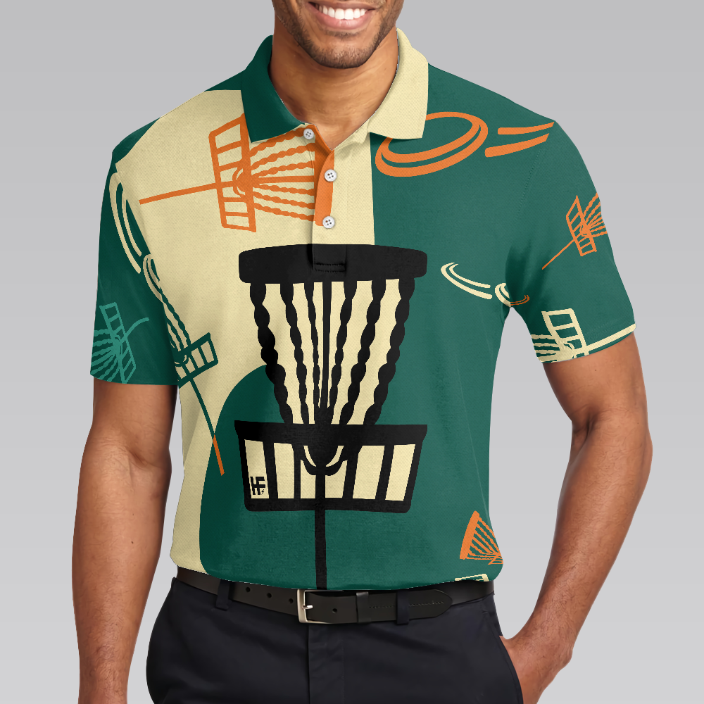 I Love Disc Golf Shirt For Men Polo Shirt, Prodigy Disc Golf Shirt For Male Disc Golfers, Funny Disc Golf Shirt