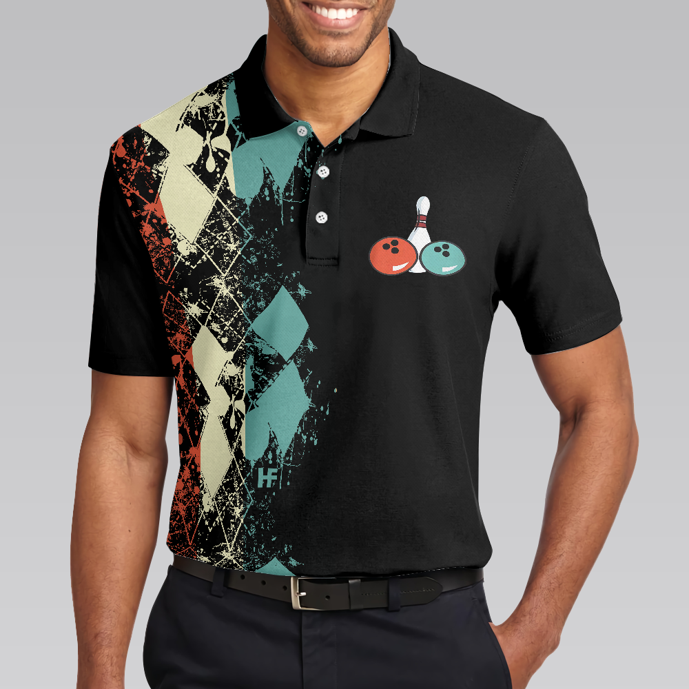 Does This Shirt Make My Ball Look Big Bowling Polo Shirt, Unique Argyle Pattern Bowling Shirt For Bowling Lovers