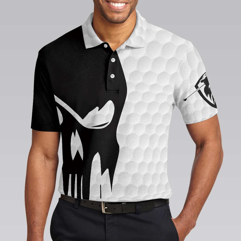 Play Golf In Their Seventies Polo Shirt, Best Golf Club Shirt For Men, Black And White Golfing Shirt - Hyperfavor