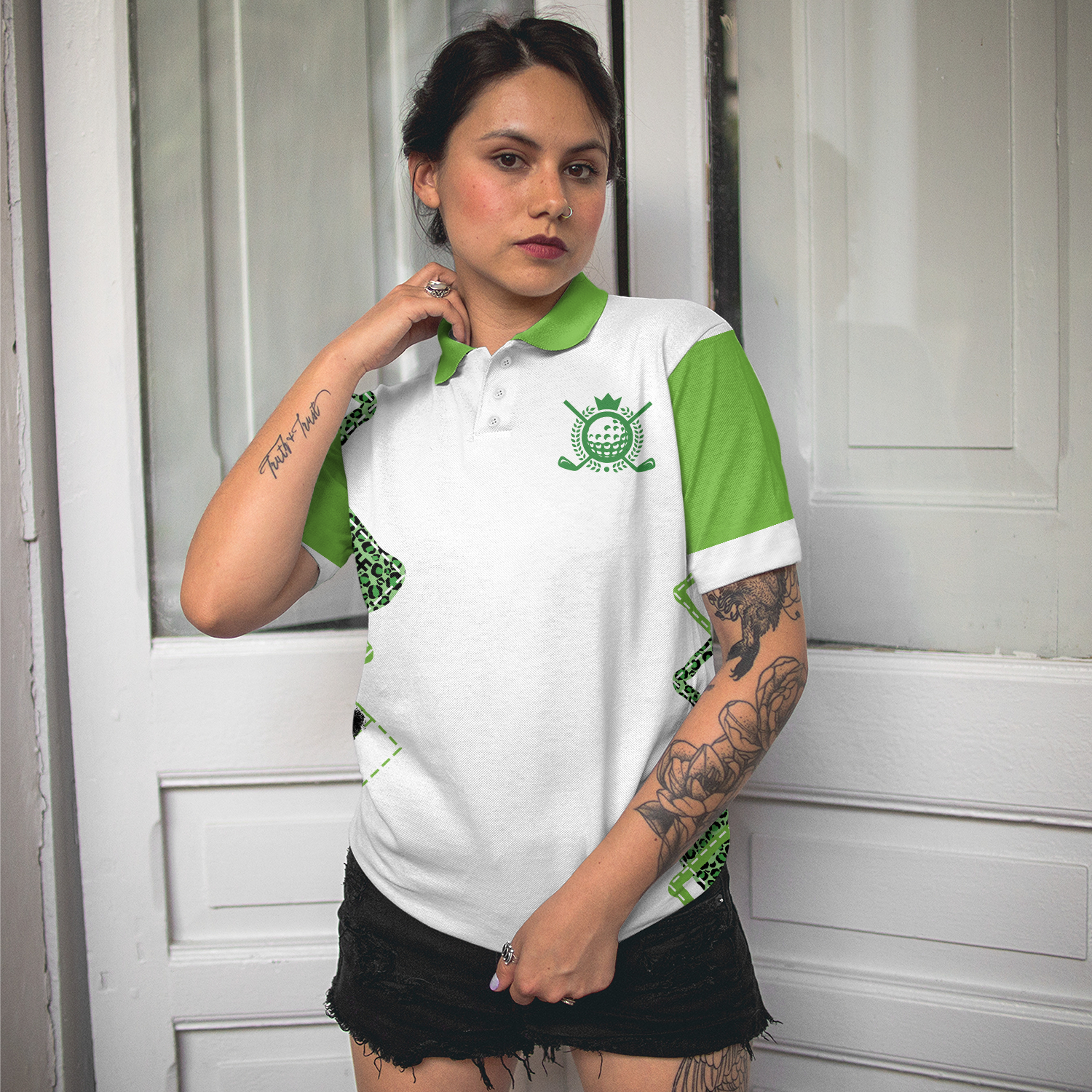 Talk Birdie To Me Golf Short Sleeve Women Polo Shirt