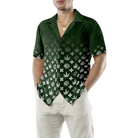 Gradient Marijuana Pattern Shirt For Men Hawaiian Shirt