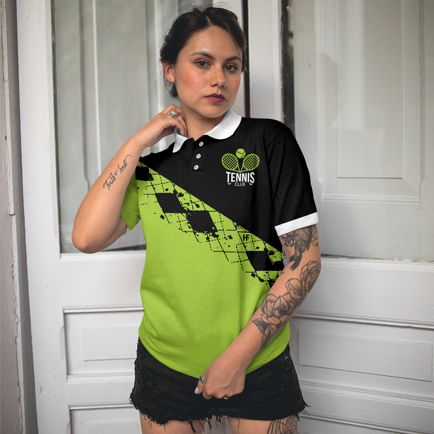 I Play Like A Girl Try To Keep Up Tennis Short Sleeve Women Polo Shirt, Tennis Shirt For Ladies, Gift For Tennis Players