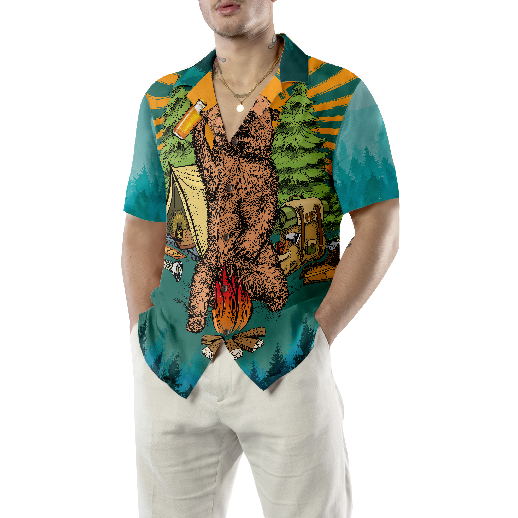 Life Is Better With Beer And A Campfire Hawaiian Shirt