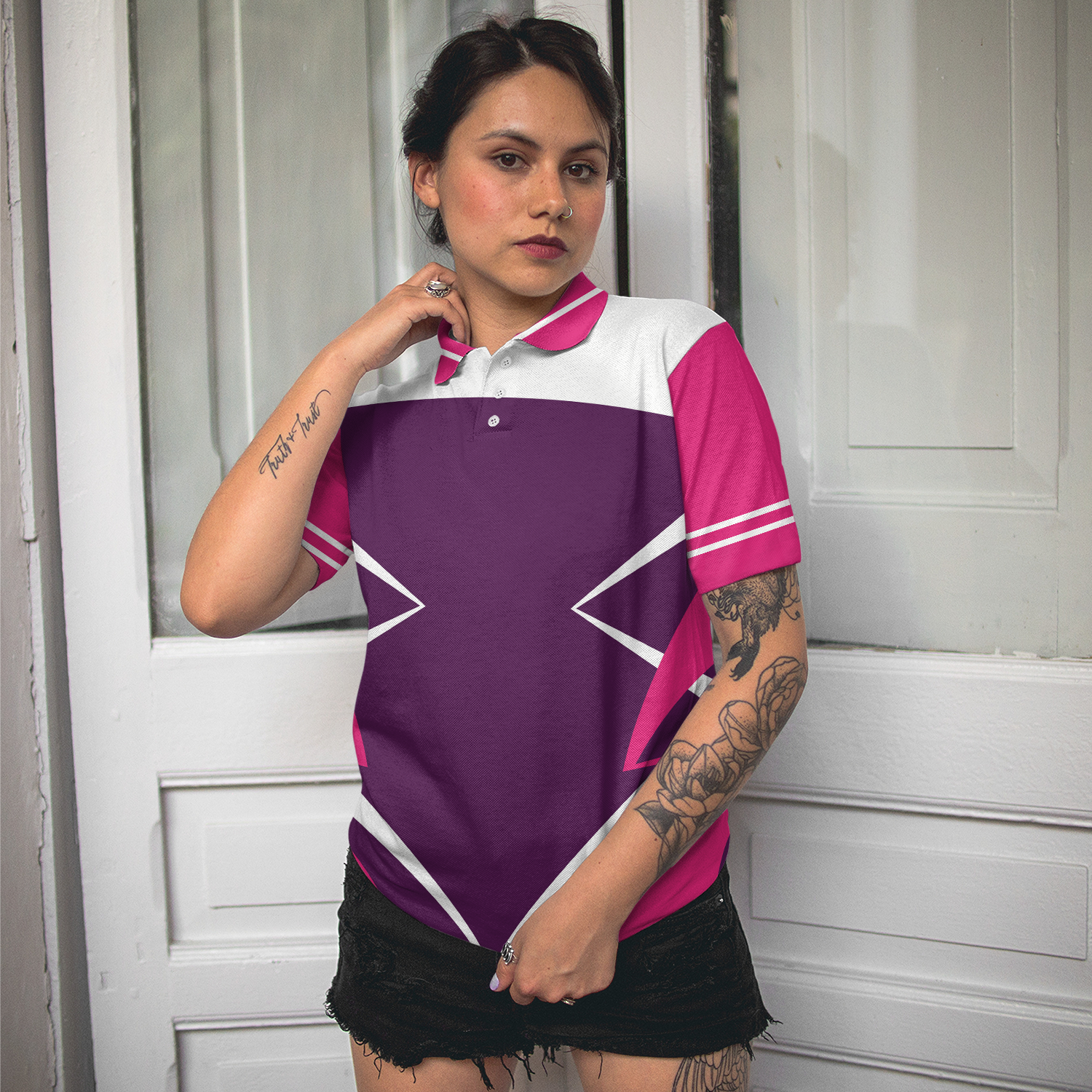 A Bad Day Of Golf Always Beats A Good Day Of Work Pink Short Sleeve Women Polo Shirt, Golf Shirt For Ladies, Cool Female Golf Gift