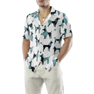 Poodle On White Background Hawaiian Shirt