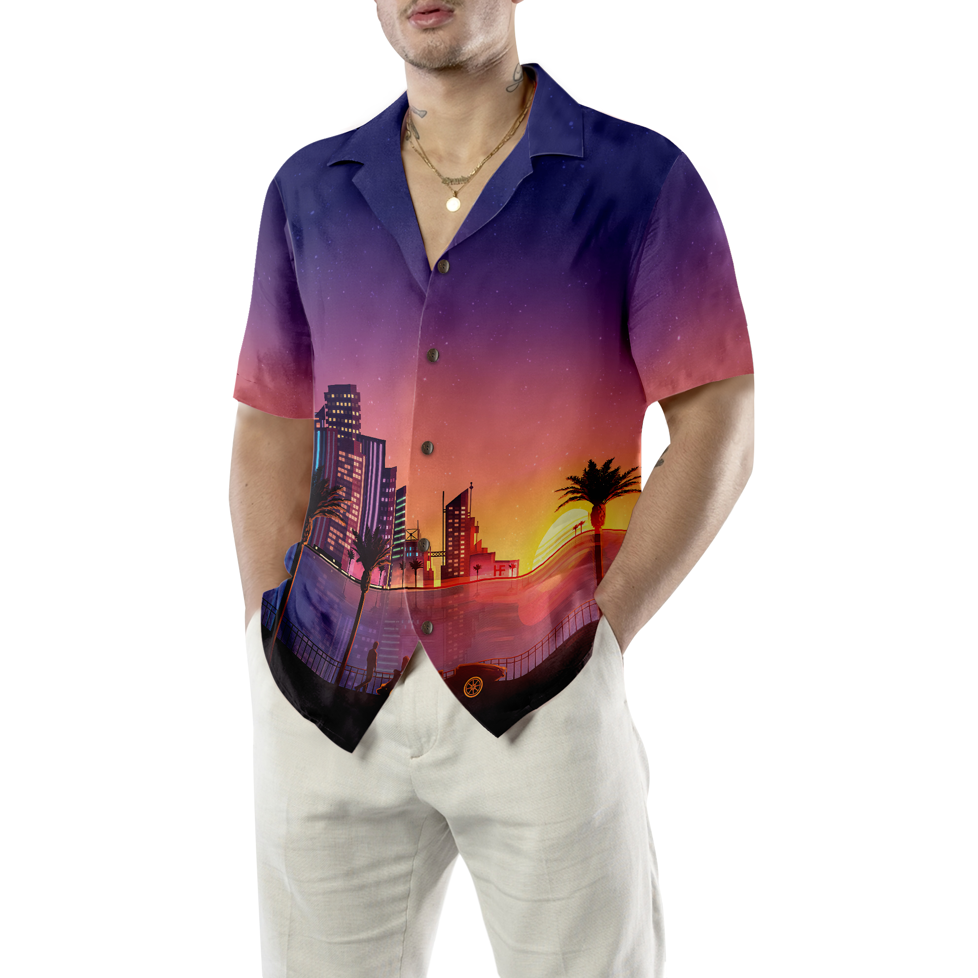 Miami Sunset Hawaiian Shirt