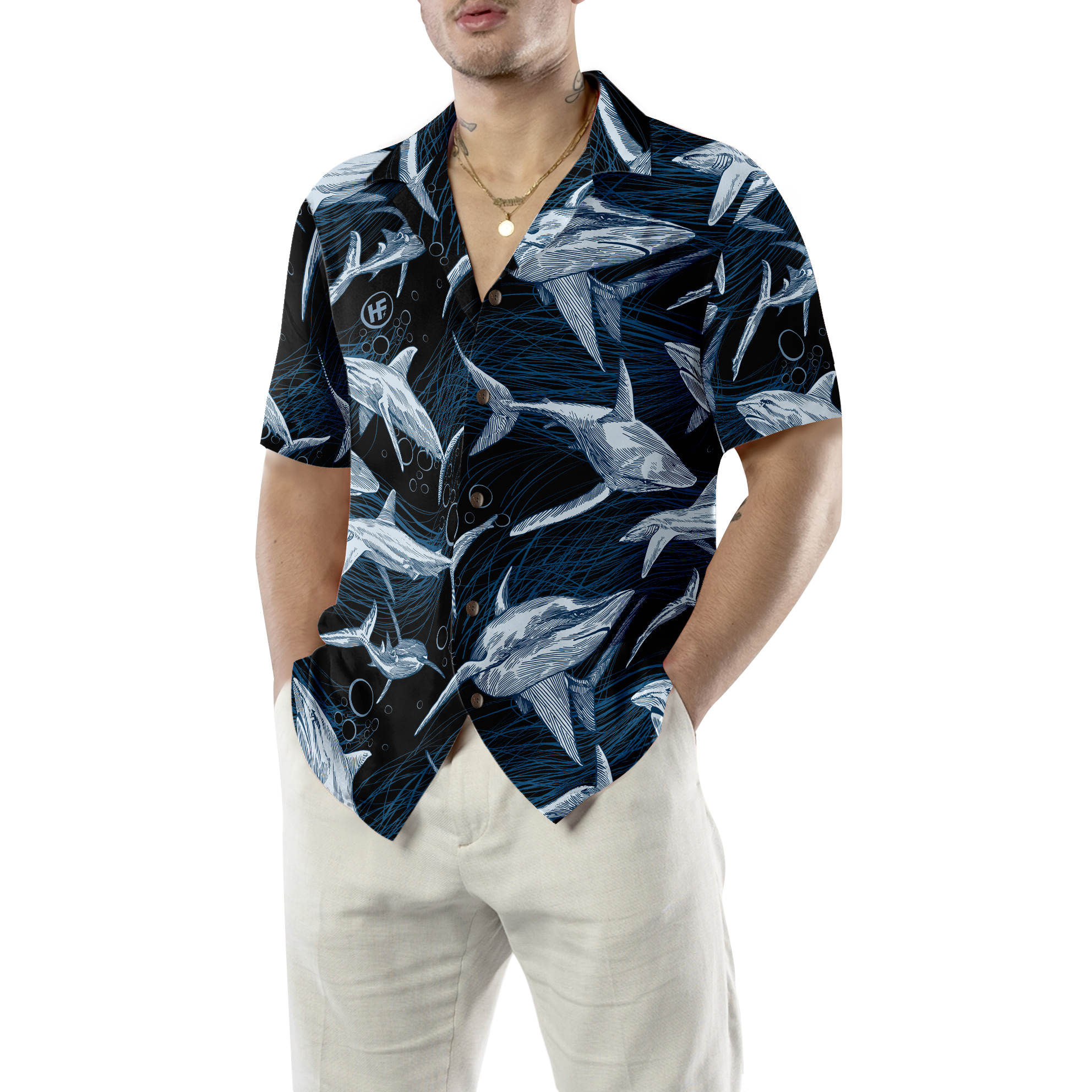Under Water Shark Hawaiian Shirt