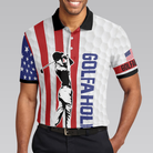 Your Hole Is My Goal Golfaholic American Flag Polo Shirt, Patriotic Golf Shirt For Men