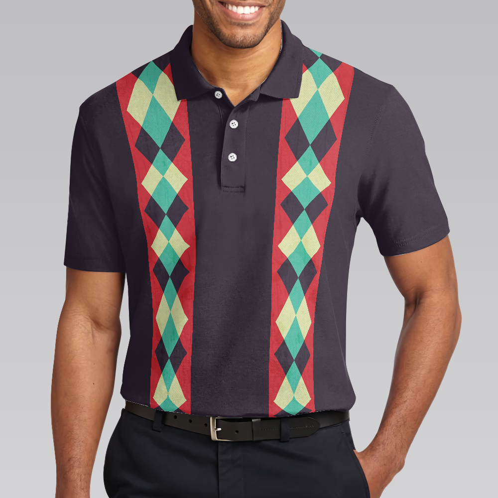 Splits Happen Bowling Polo Shirt, Plaid Pattern Polo Bowling Style Shirt For Male Bowlers, Simple Shirt Design