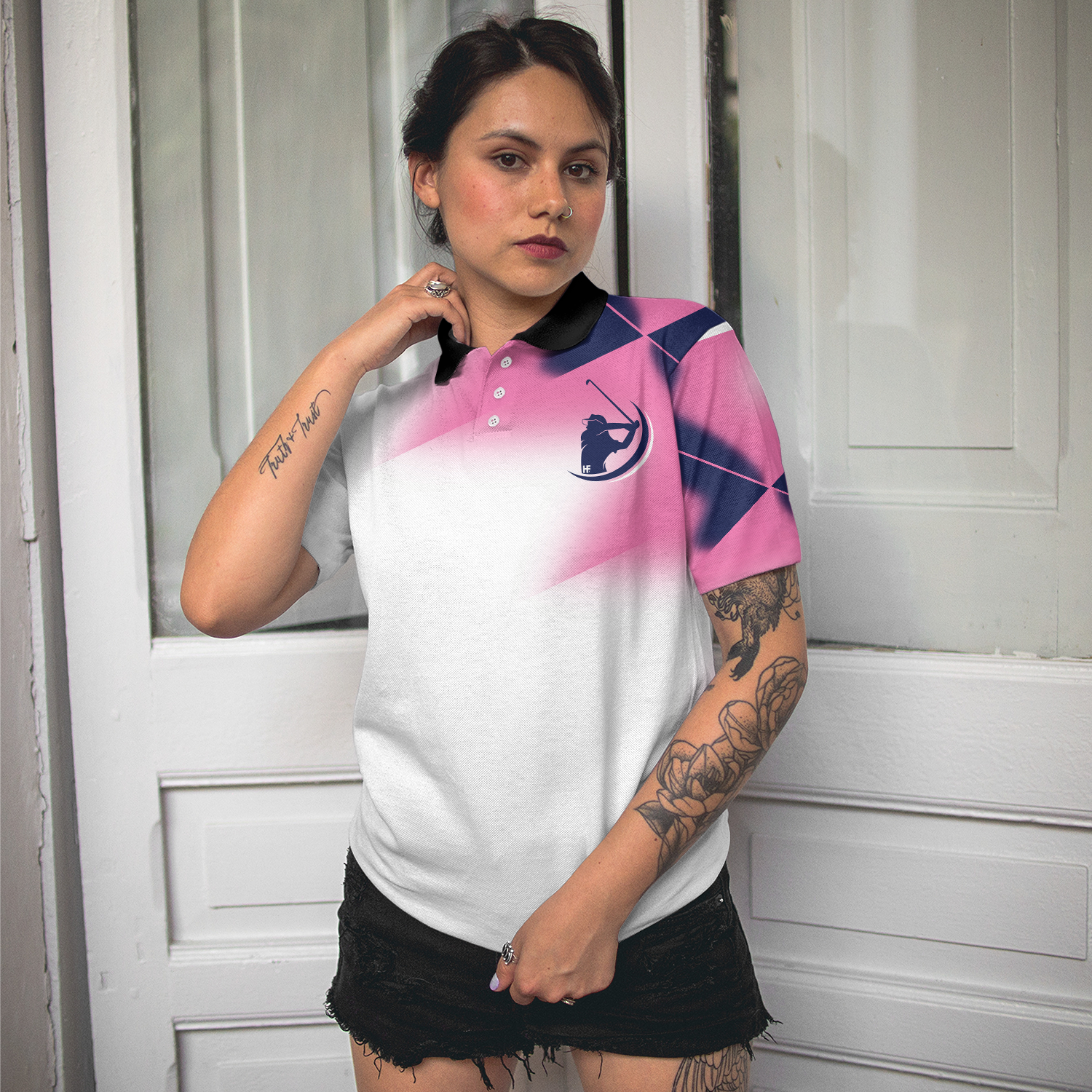 I Know I Play Like A Girl Try To Keep Up Short Sleeve Women Polo Shirt
