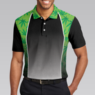 High Maintenance Weed Polo Shirt, Green Weed Polo Shirt For Men, Black Tie Dye Weed Pattern Shirt Design