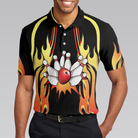 I'm Not Swearing I'm Using My Bowling Words Bowling Polo Shirt, Flame Tenpin Bowling Shirt With Sayings For Men