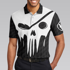 Skull Golf Polo Shirt, Black And White Skull Golf Shirt With Sayings, Best Golf Gift For Halloween