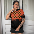 Trick or Teach Short Sleeve Women Polo Shirt, Halloween Shirt For Women