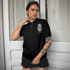 You Mess With The Wrong One, Fck Cancer V2 Short Sleeve Women Polo Shirt