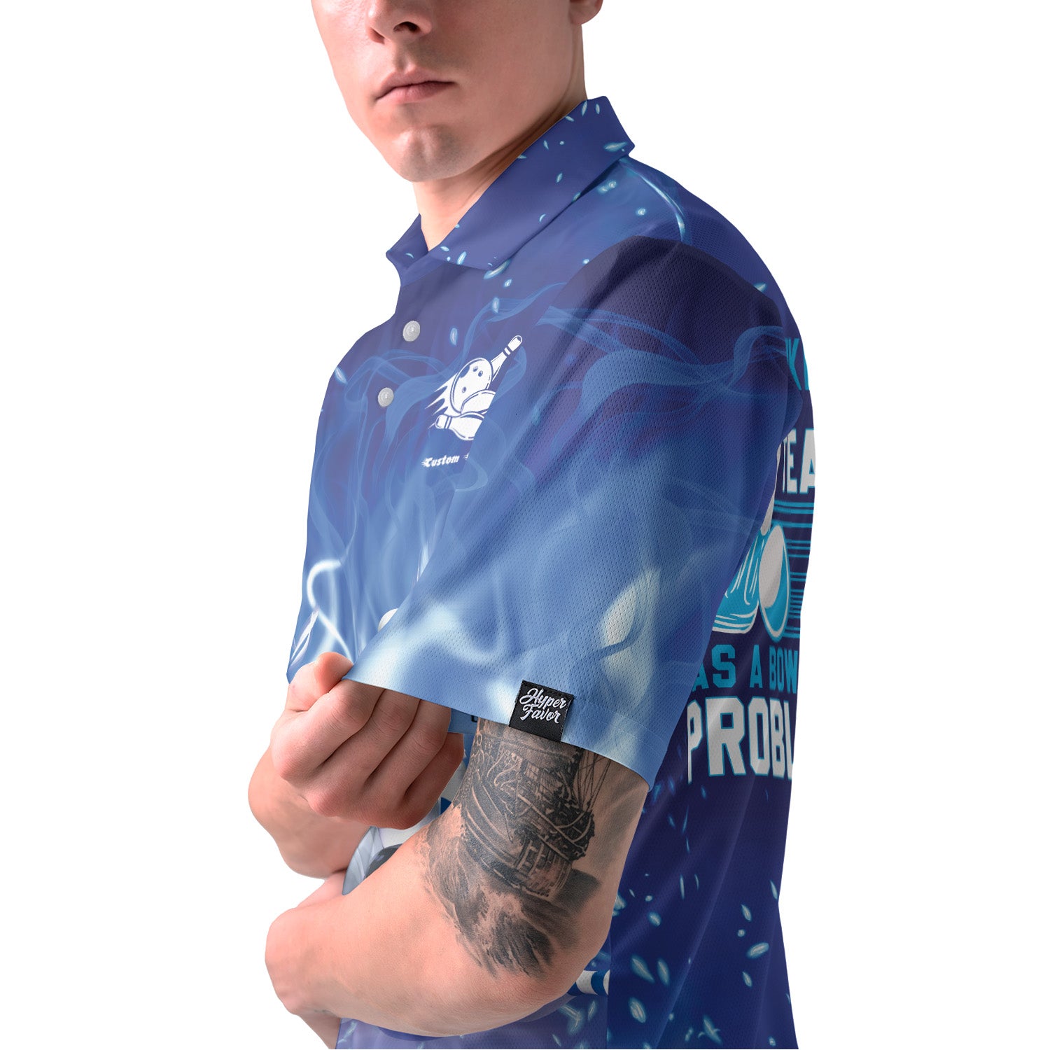 Our Drinking Team Has A Bowling Problem Custom Funny Bowling Polo Shirt