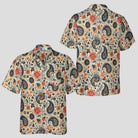 Paisley Bloom Hawaiian Shirt for Men, Vintage Floral Paisley Aloha Shirt, Boho Tropical Beach Shirt