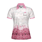 Personalized Funny Grandma Golf Polo Shirt in White and Pink Tones
