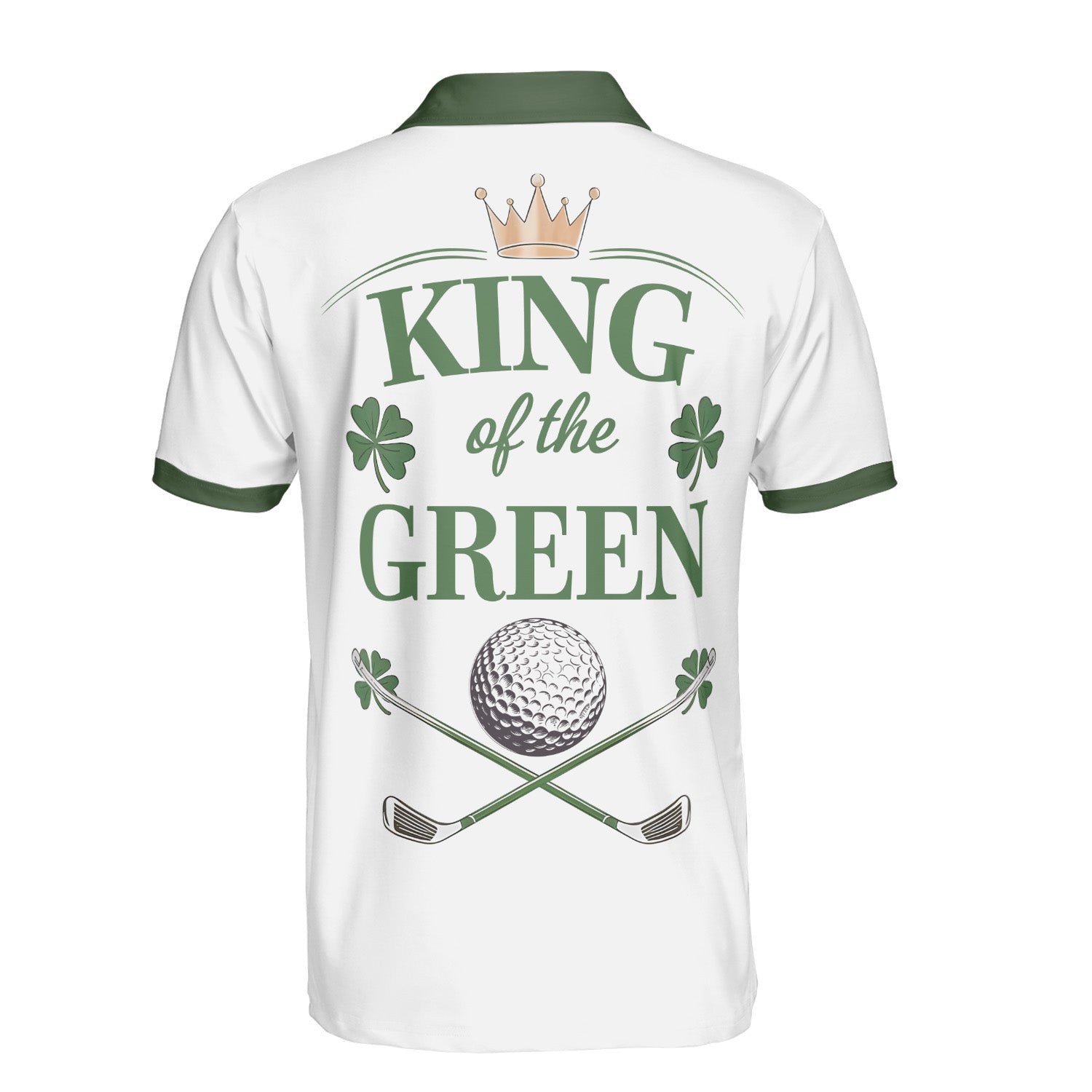 Personalized King of the Green St. Patrick’s Day Men Golf Polo Shirt