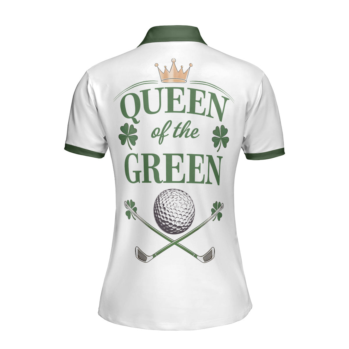 Personalized Queen of the Green St. Patrick’s Day Women Golf Polo Shirt