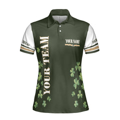  Personalized St. Patrick’s Day with Lucky Leprechaun Women’s Golf Polo Shirt