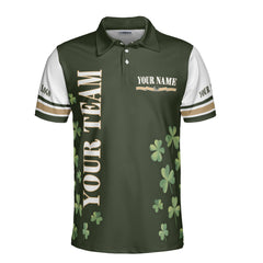 Personalized St. Patrick’s Day Men’s Golf Polo Shirt with Lucky Leprechaun