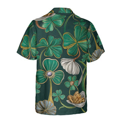 St. Patrick’s Day Edition Emerald Clover Hawaiian Shirt