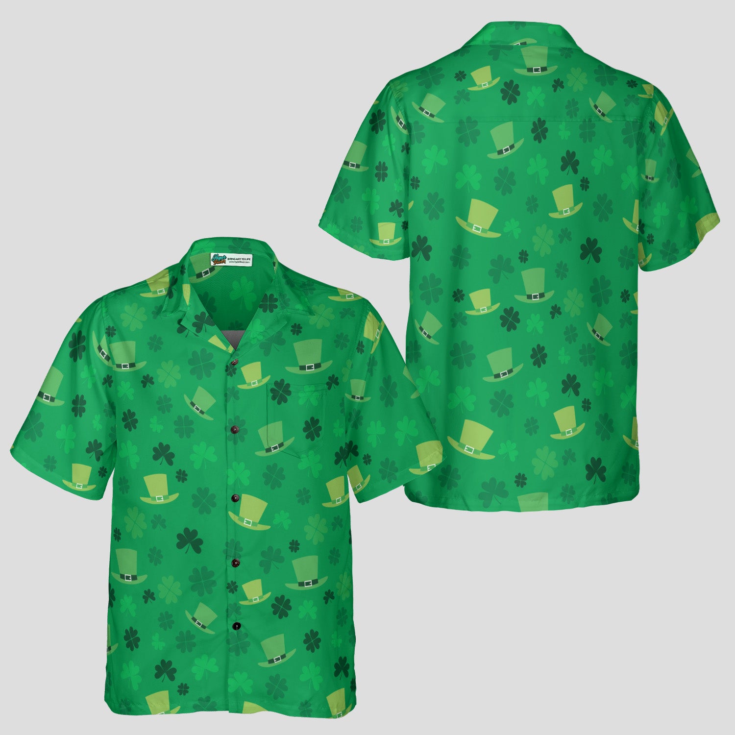 St. Patrick’s Day Lucky Leprechaun Hat Hawaiian Shirt