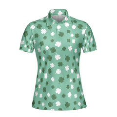 St. Patrick’s Day Clover Print Women’s Golf Polo Shirt