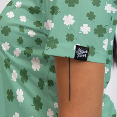 St. Patrick’s Day Clover Print Women’s Golf Polo Shirt